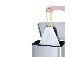 Afvalzak EKO MDPE type C met trekband 45x50cm 10-15L wit