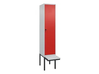 locker met bank,HxBxD 2120x400x815mm,1vak,vak B 400mm,draaigrendel - 1