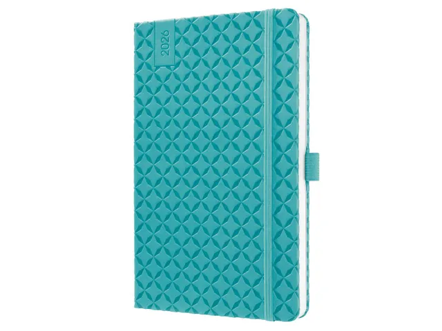 Weekagenda Flair A5 2026 (NL/FR/EN/DU) Aqua Green Hardcover