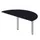 aanbouwtafel,i.h.v.,HxBxD 720-840x1600x800mm,halfrond,CC-zwart