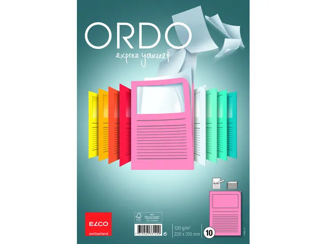 Ordo Classico L-map FSC A4 120 gram roze 10 stuks