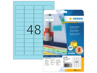 HERMA 4368 Verwijderbare etiketten A4 45,7x21,2mm Blauw 960 stuks - 1