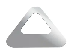 Oplegdeksel,V. Afvalbak 1X60L,Driehoekig,1Opening,Staal,Zilverkleurig