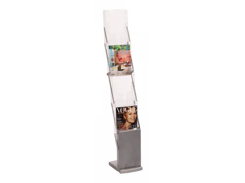 Brochurehouder Deluxe A4 Transparant opvouwbaar