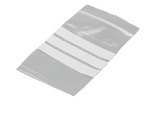 Gripsealzak 230x320mm Transparant met Schrijfvlak 50 micron ldpe