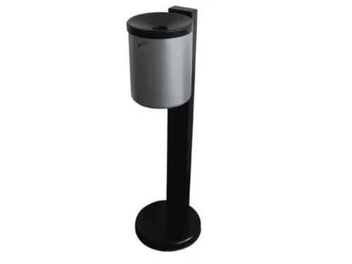 Staande asbak,H 825mm,staal,romp nieuw zilver