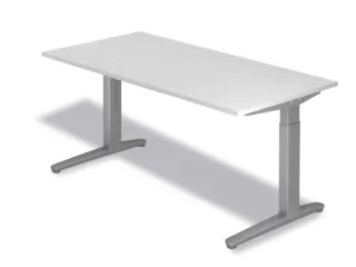 In hoogte verstelbaar bureau,HxBxD 680-850x1600x800mm,blad wit - 2