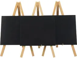 tafelkrijtbord Mini, 24x15cm beuk 3-poot, pak van 3 stuks