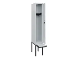 locker met bank,HxBxD 1950x300x815mm,1vak,vak B 300mm,cilinderslot