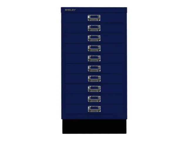 kantoor-ladekast HxBxD 670x349x432mm 10 laden romp oxfordblauw staal