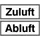 aanwijzingsbord,Toevoerlucht / afvoerlucht,PVC,om te verlijmen