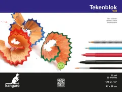 Tekenblok Kangaro 270x360mm 120 grams 20 vel, wit