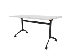 klaptafel,HxBxD 750x1400x800mm,hoekig,T-voet donkergrijs,ovale buis