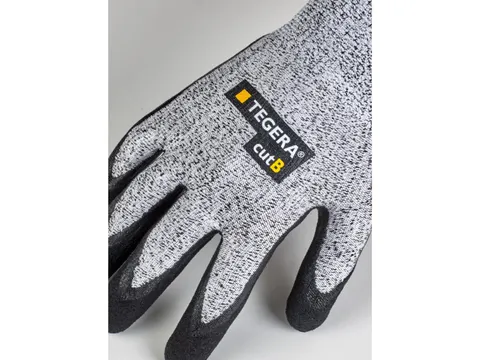 Tegera 431 snijbestendige handschoenen grijs/zwart maat 12, 12 paar
