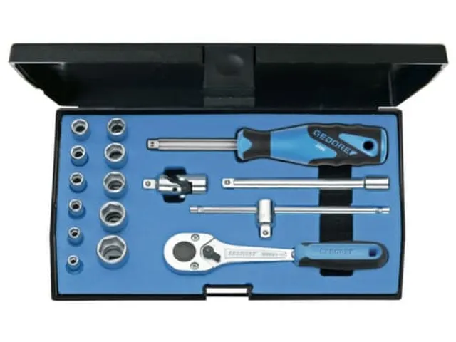 20 EMU-10 Dopsleutelset 1/4 inch 16-delig zeskant 4-13mm