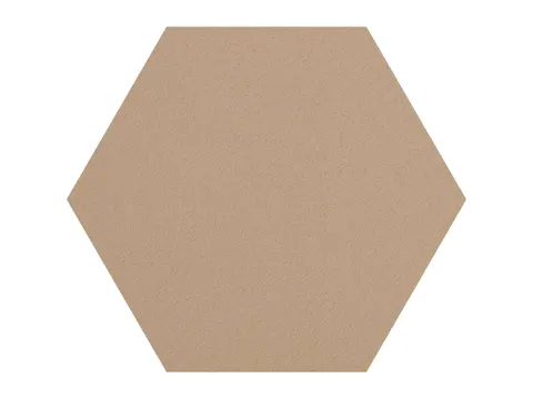 Prikbord Zeshoek Bruin Kleur 2186 Bulletin Paneel Ø 60cm frameloos