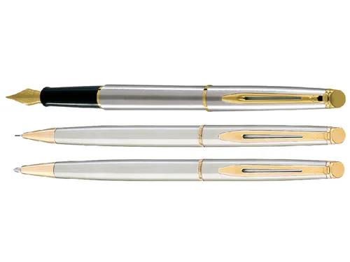 Rollerpen Waterman Hémisphère Stainless Steel GT Fijn Zwarte inkt