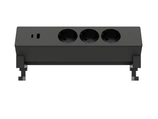 Stekkerdoos Euroseats opbouw 3 voudig USB A+C zwart - 4