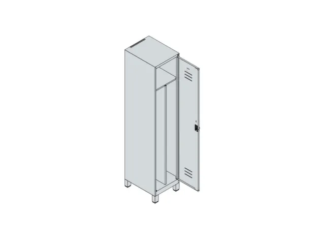 locker voor scheiding van kleding,HxBxD 1950x400x500mm,1vak