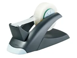 Tapehouder Vegas met taperol 19mmx33m zwart/grijs