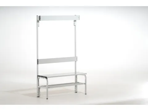 omkleedbank,HxLxD 1650x1015x375mm,alu. lijsten,frame staal RAL7035