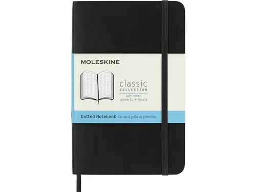 Notitieboek Moleskine pocket 90x140mm dots soft cover zwart