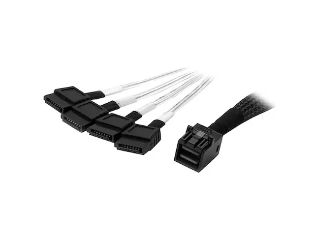 1m Interne Mini-SAS naar SATA kabel SFF-8643 naar 4x SATA