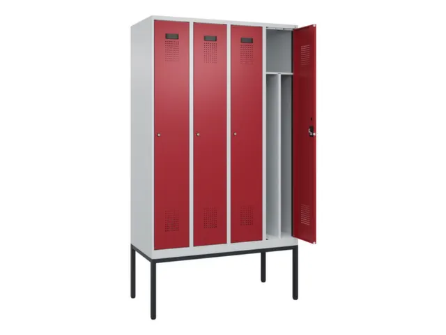 locker voor scheiding van kleding,HxBxD 2120x1200x500mm,4vak