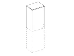 opzetkast v. kast met openslaande deuren MS-donkergrijs 740x600x445mm