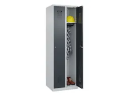 locker,HxBxD 1850x600x500mm,2vak,vak B 300mm,cil.-slot,staand op vloer
