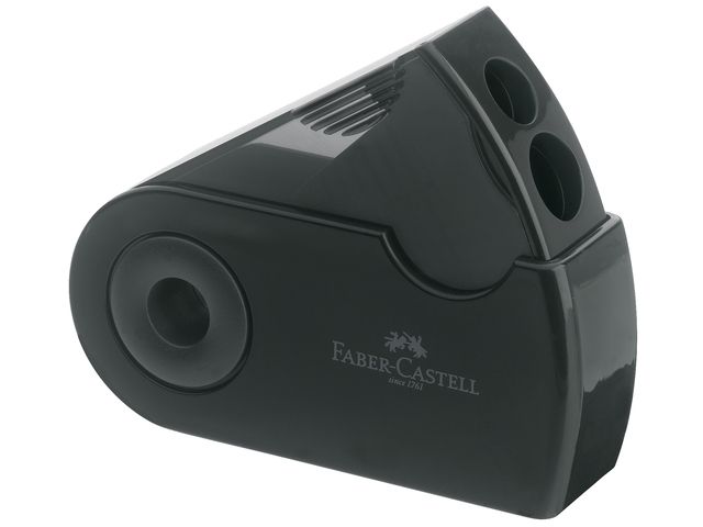 puntenslijper Faber-Castell "Sleeve" zwart 2-gaats | FaberCastellShop.nl