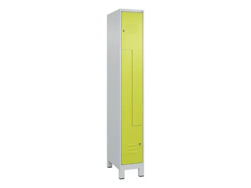 Z-garderobekast,HxBxD 1950x300x500mm,vak B 150/300mm,cil.-slot,voeten