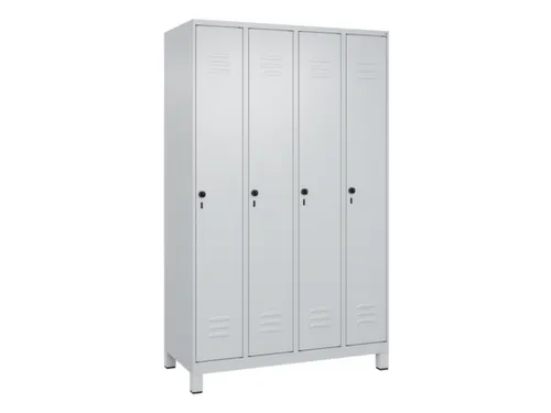 locker,HxBxD 1950x1200x500mm,4vak,vak B 300mm,draaigrendel,voeten