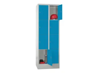 lockerkast,HxBxD 1850x600x500mm,2x4vakken,RAL7035,front RAL5012 - 3