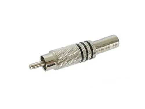 Mannelijke Rca Plug - Vernikkeld - Zwart