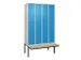 locker voor scheiding van kleding,HxBxD 2120x1200x815mm,4vak