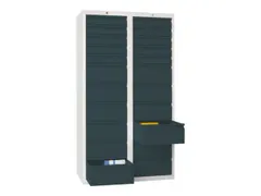 ladekast HxBxD 1800x1000x500mm 22laden RAL7035 front RAL7016