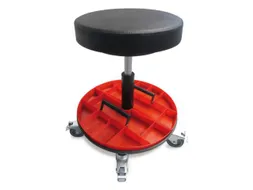 Werkplaatskruk H 420-545mm Pu-schuimzitting Wielen Zwart Gasveer