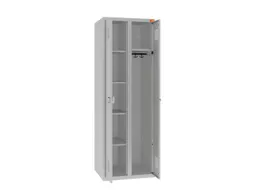 kleding-/wasgoedkast,RAL 7035,HxBxD 1800x600x500mm,2vak,draaigrendel