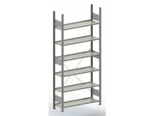 Inhaakstelling Basisveld Verzinkt 1850x1056x636mm 6legborden 80kg - 2