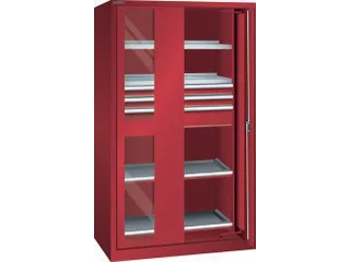 zwaarlastkast met zwenkdeuren,HxBxD 1950x1146x690mm,lak RAL3003 - 2