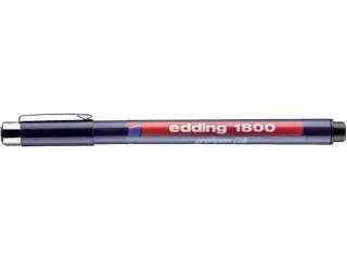 Fineliner edding 1800 zwart 0.5mm - 1