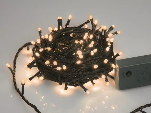 Sparkle Light LED - 12m - 160 Arizona Witte Lampen - Groene Draad - m