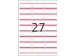 HERMA 4512 Naambadge textieletiket A4 63,5x29,6mm Wit/rood 540 stuks