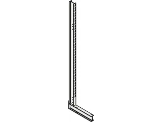 standaard,v. kraagarmstelling,HxD 1980x500mm,RAL5010 - 2