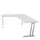 bureau in vrije vorm,HxBxD 740x1600x1600mm,vrije vorm,MP-lichtgrijs