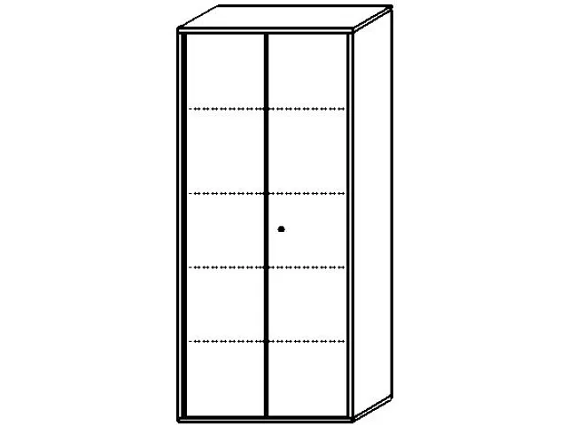 Kantoorkast 1920x800x430mm Decor Romp Lichtgrijs Decor Front Esdoorn