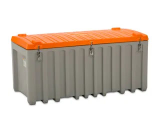 Opbergbox 750l H 800 x 1700x 840mm Met Zijdeur Grijs/Oranje - 1