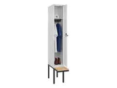 locker met bank,HxBxD 2120x300x815mm,1vak,vak B 300mm,draaigrendel