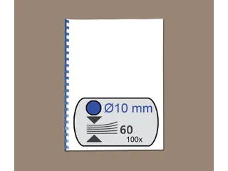Bindrug GBC 10mm 21-rings A4 blauw 100stuks - 3